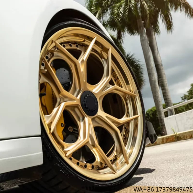 

Изготовленные на заказ кованые колеса из 2 предметов 20, 22, 24, 26-дюймовые золотые колеса Sport Jante 5x130 5x114,3 5x120 Колеса для пассажирских автомобилей для роскошных автомобилей