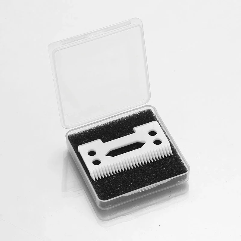 WMARK 2/10 2-hole Stagger-tooth Ceramic Movable Blade with Box for Cordless Clipper Replaceable Blade White Black Golden Color