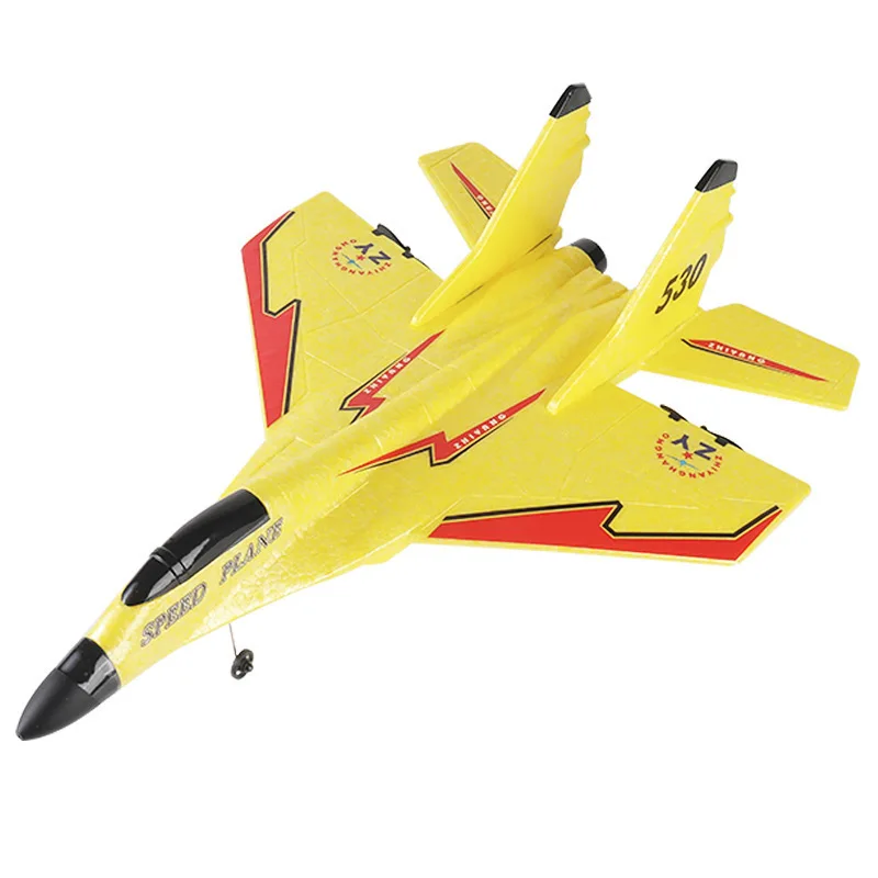 Remote Control Toy Foam Glider Aircraft Fighter Mig 530 Aircraft Model Durable Dazzle Night Flight Epp Material Crash Resistant