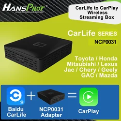 NCP0031 HansPilot Baidu Carlife Wired to CarPlay Wireless Streaming Box, Toyota, Honda, Lexus, Mazda, Geely, Chery, chiński samochód