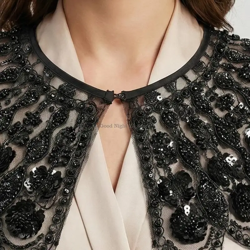  Adjustable Glossy Detachable Necklace False Collar For Various Clothing Styles