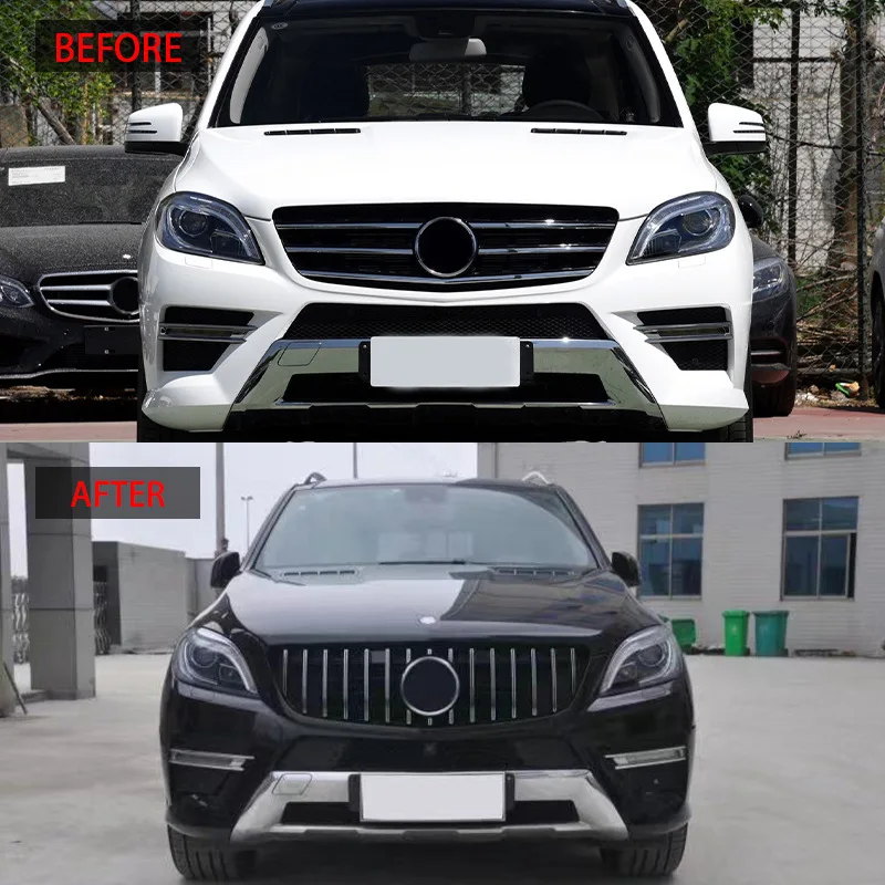 Grill Grille For 2013 2014 2015 ML Mercedes-benz W166 Front Bumper Racing Grills Mid-grid GT Original Car Replacement