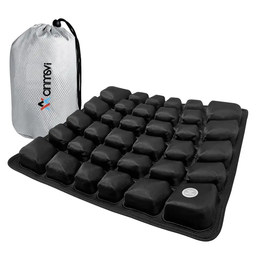 

Дорожная подушка сиденья со встроенным насосом-усилителем Портативная и регулируемая для использования в самолете, автомобиле, поездах, грузовике, офисе, дома