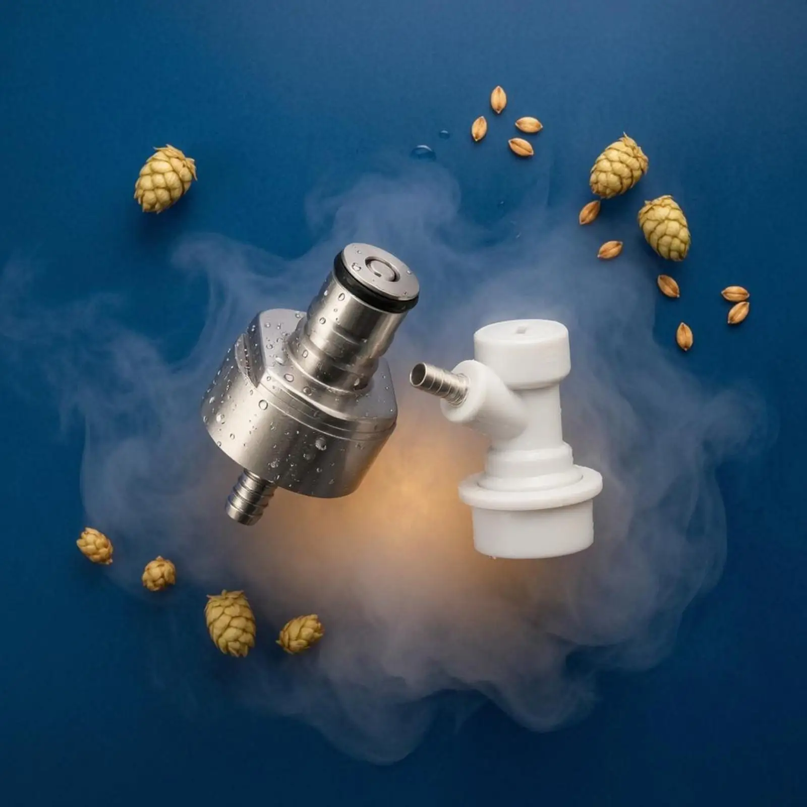 Quick-Disconnect Carbonation Cap Knurled Grip Stainless Steel Carbonation Cap
