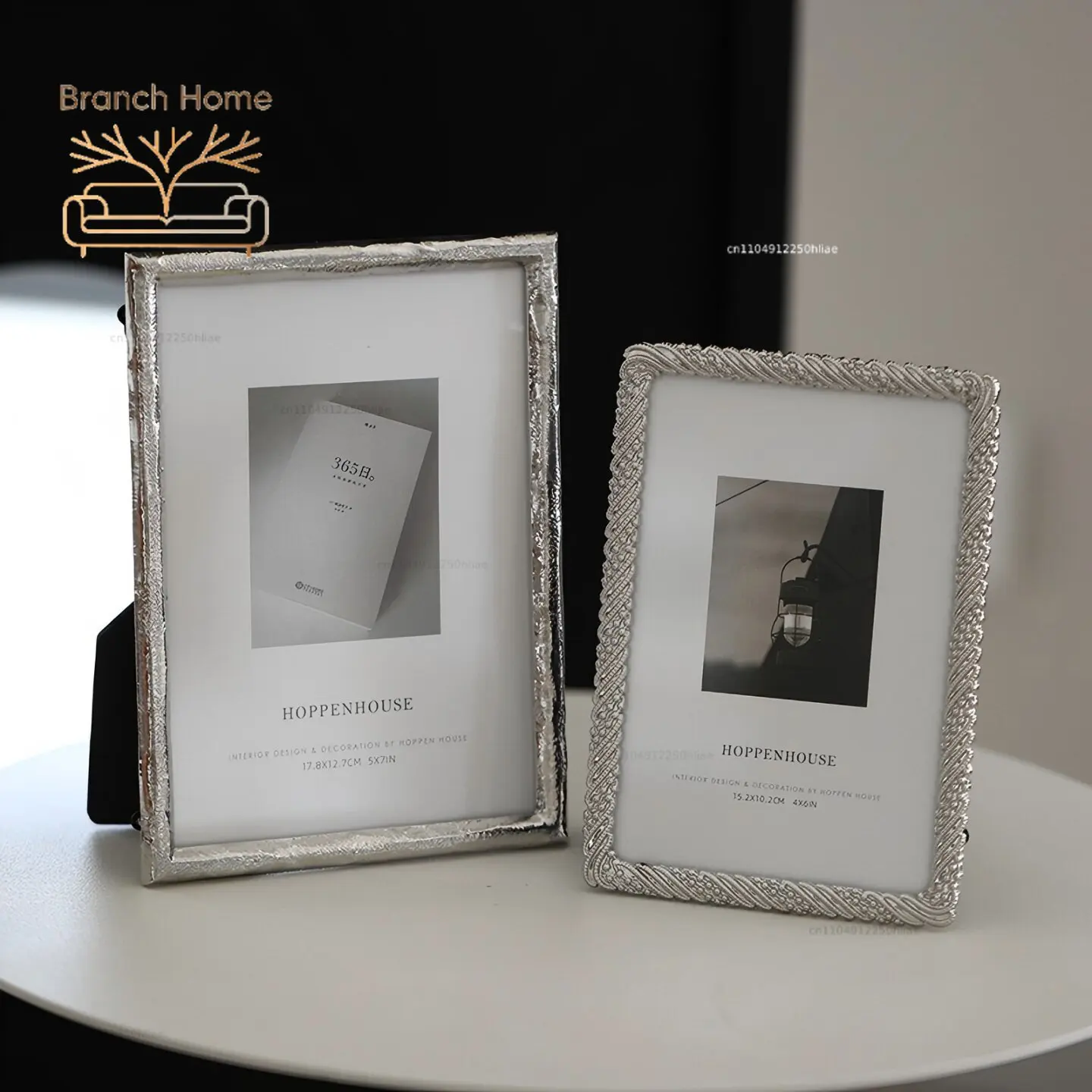 French light luxury photo frame stand for washing photos, simple silver American decorative ornament, photo frame high-end