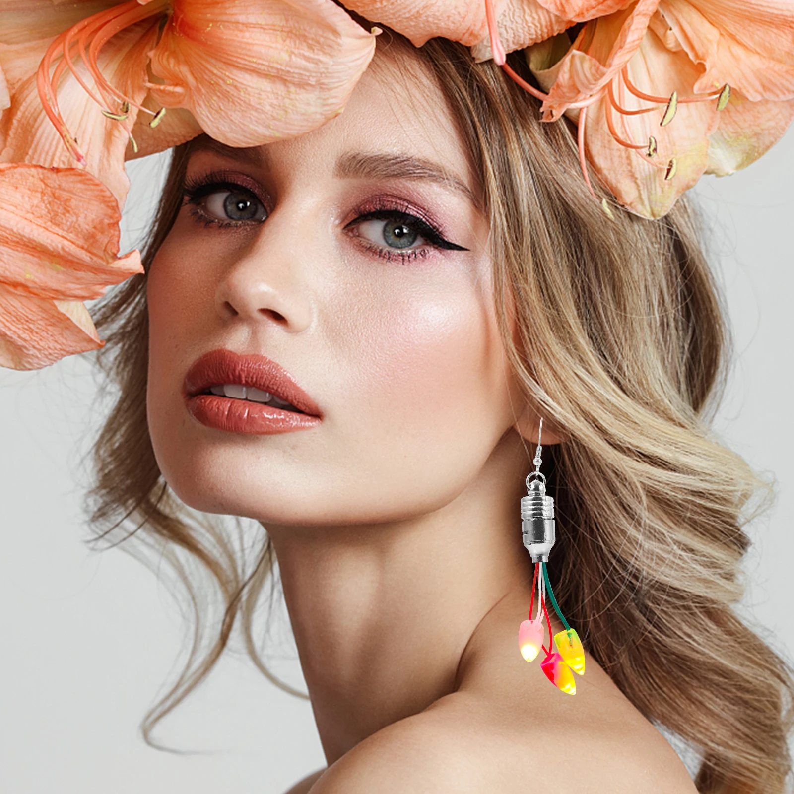 

Small Bead Earrings Drop Teen Girls Dangle Glow The Dark Plastic Hook Miss for Women Sparkly Trendy