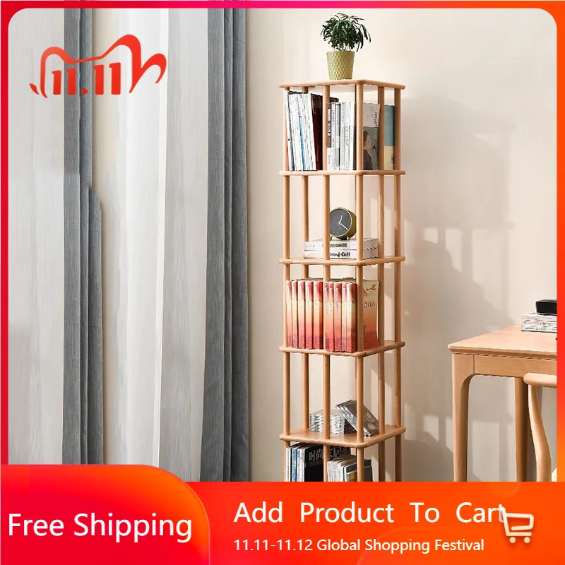 

Kids House Rotating Bookcase Portable Normal Modern Luxury Rotating Bookcase Rotary Roller Librero Organizador Home Furniture