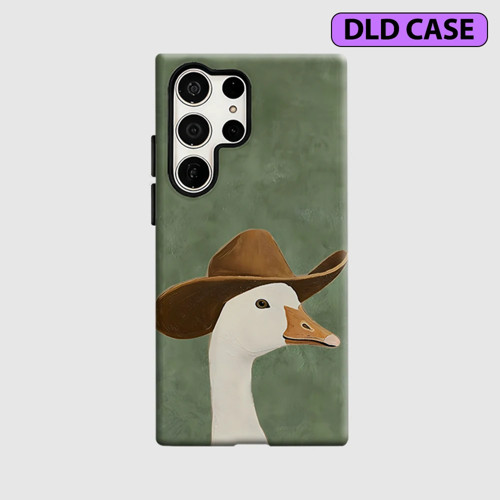 Cowboy Goose Phone Case for Samsung Galaxy S26 S25 Ultra S24 S23 Ultra Plus Shockproof Double Layer Tough Back Cover