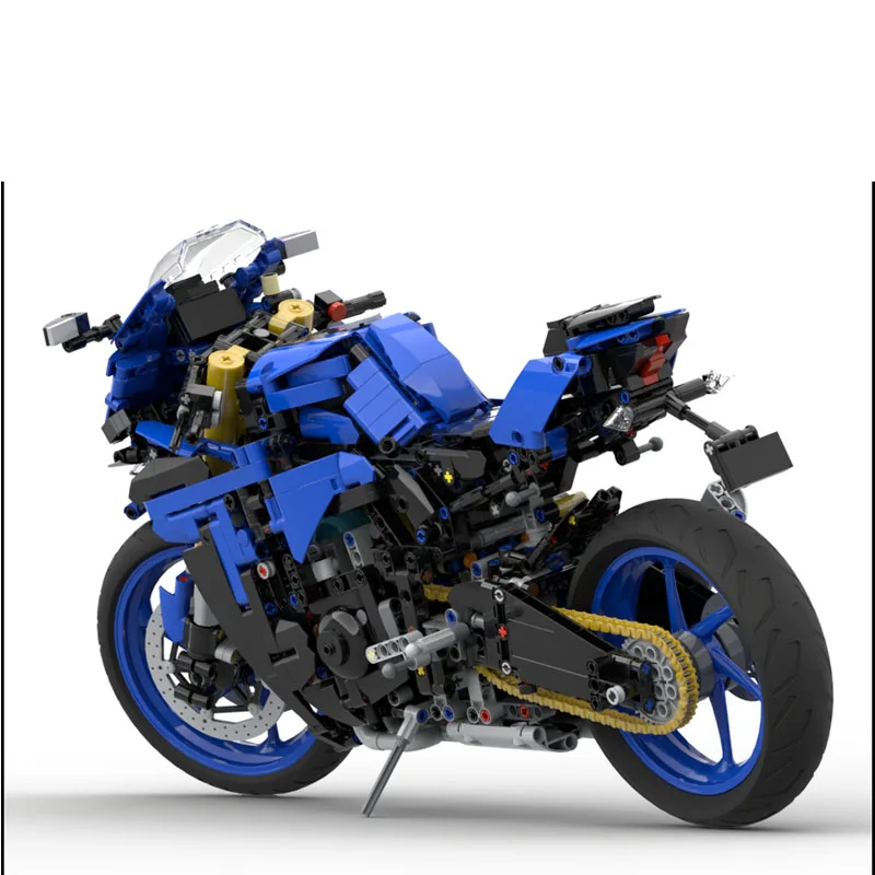 

MOC-167722 Classic Racing Car R1 Motorcycle Building Block Model 1624 Parts MOC Creative Gift for Boys Children's Birthday Toy