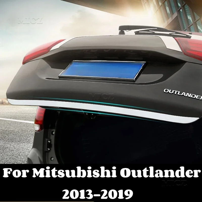 

Для Mitsubishi Outlander задняя дверь нижняя крышка молдинговая накладка из нержавеющей стали отделка задней двери автомобильные аксессуары 2013-2019