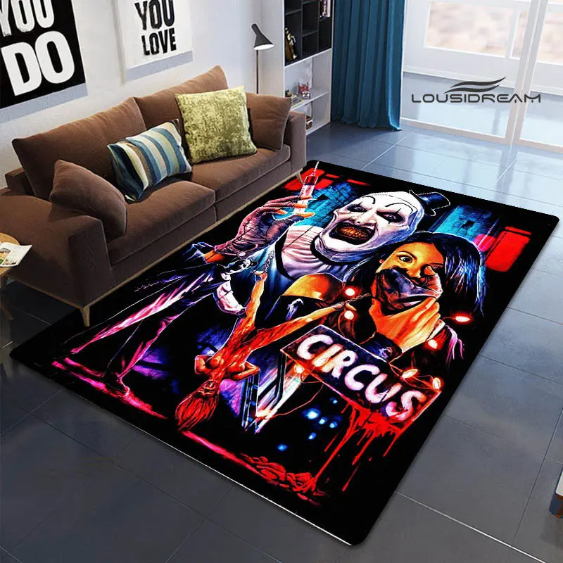 Terrifier horror movie printed carpet living room bedroom beautiful carpet non-slip doormat photography props birthday gift