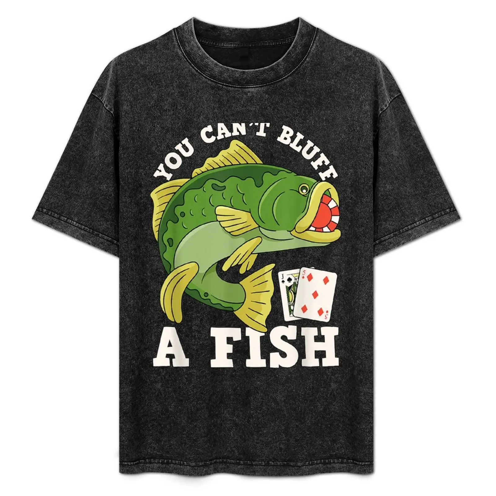 テキサスホールデムポーカープレーヤー「魚をブローファーするなんてことはできない」面白いポーカーtシャツビッグサイズ半袖カジュアルトップ