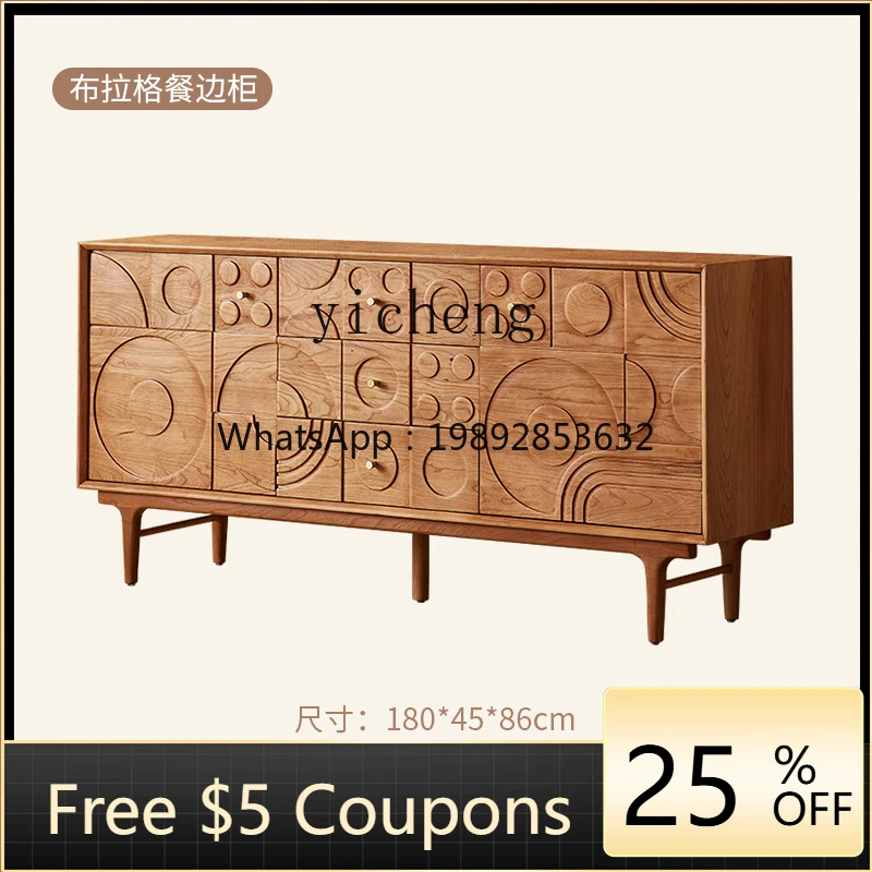 

medieval style storage cabinet carved locker small apartment tea dining side cabinet