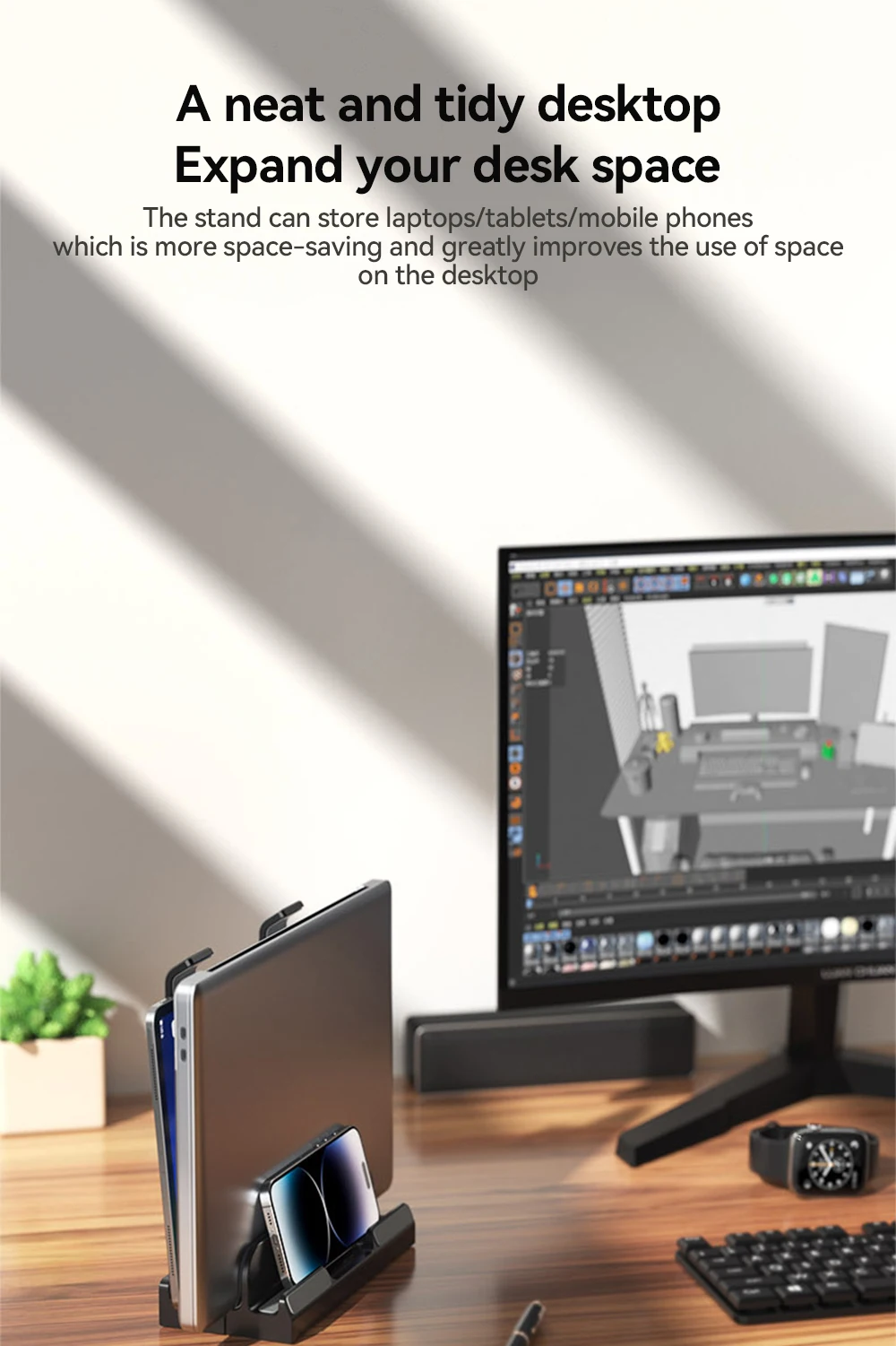 Foldable Laptop Stand Notebook Computer Holder Accessories for Macbook iPad Tablet Phone Storable Holder Dual use adjustable image 6