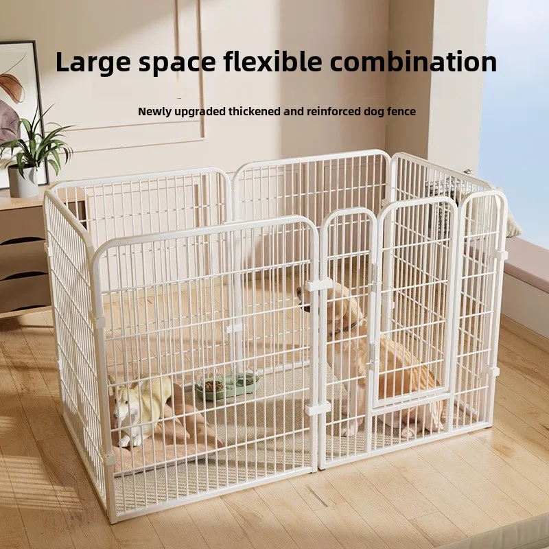 Excelente precio, jaula portátil de Metal grande para interiores y exteriores para perros, parque infantil, valla de alambre para cachorros