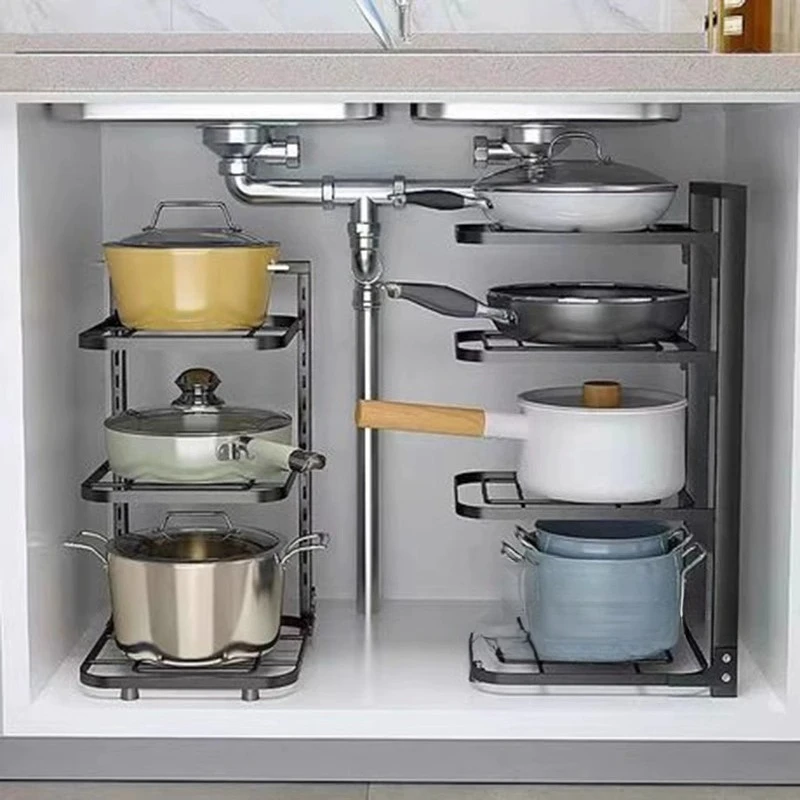 

Kitchen rack Carbon steel rack Under sink Multi-layer household cabinet Layer