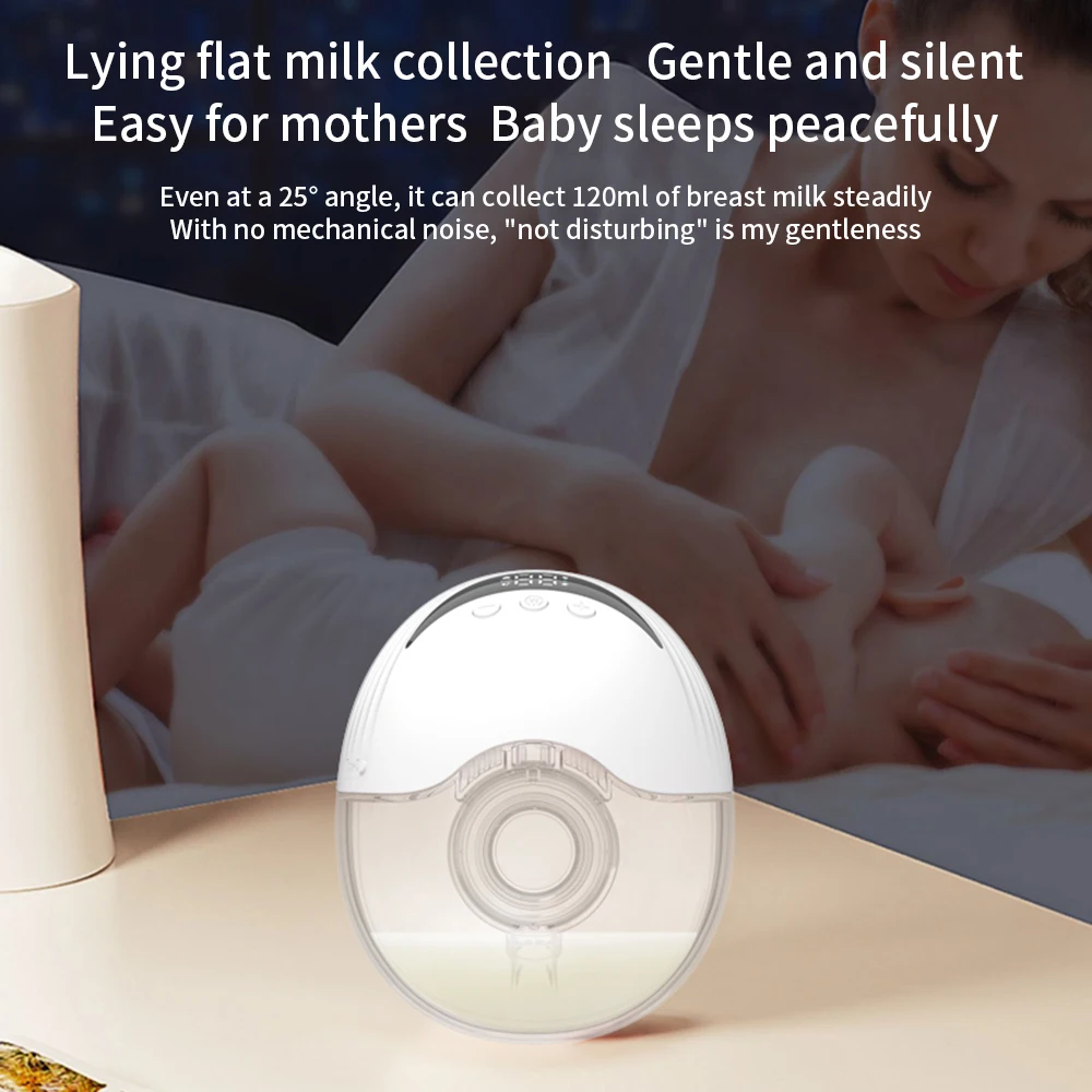 Tragbare Milchpumpe, 210 ml, große Kapazität, freihändige elektrische tragbare Milchpumpe, BPA-frei, mit LED-Anzeige, 4 Modi und 12 Stufen – Detail 11