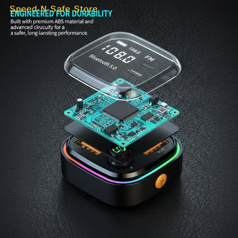 Bluetooth Handsfree FM Transmitter Car Radio C26 Car Radio Modulato MP3 Player USB Super Quick Charge Adapter Car Accessories