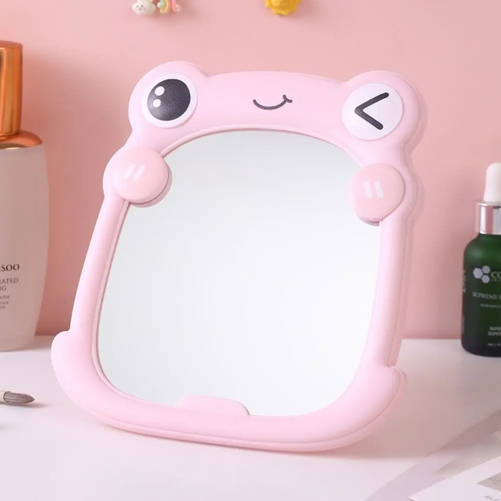 Cute Frog Makeup Mirror Creative Single-side Princess Mirror Wall Hanging Portable Table Countertop Mirror Bathroom