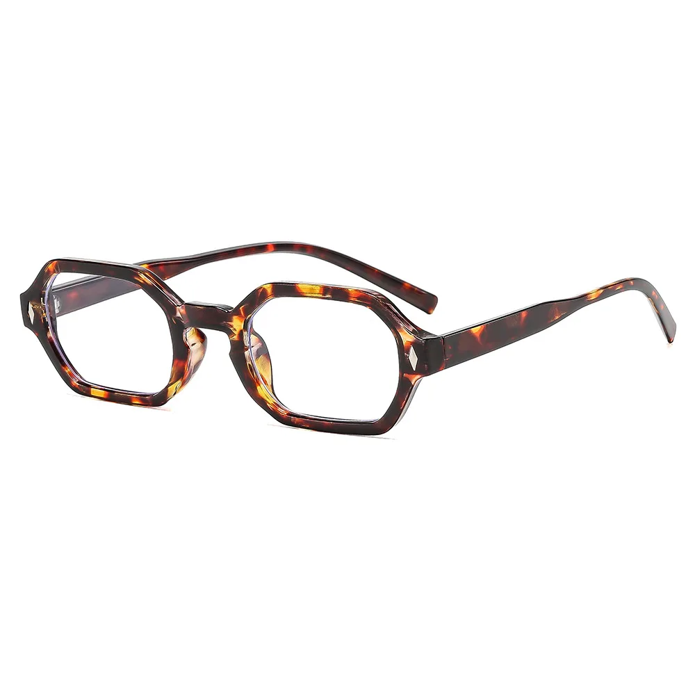 2025 Polygon Anti-Blaulicht-Brille für Damen und Herren, kleine Sterne, Nieten, optische Gläser, Damen-Brillengestelle