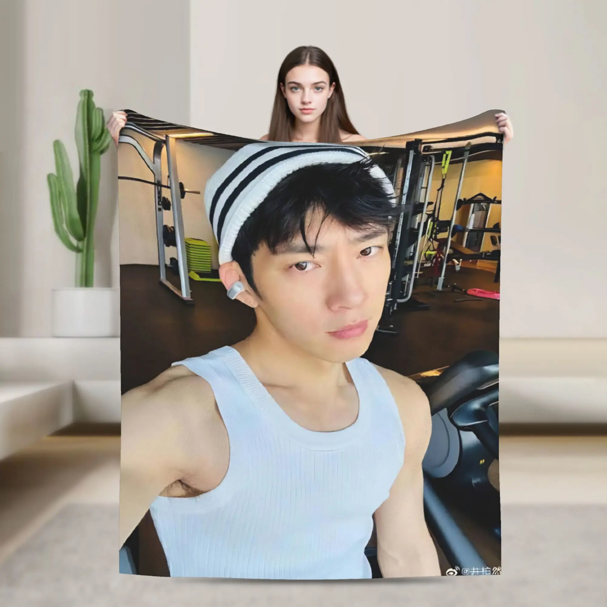 Cozy The Early Spring jing boran Blanket Accessories Sofa Decorative  Blanket Throw Super Warm Flannel for Office