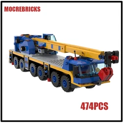 MOC 6-Axle Mobile Crane Building Blocks Heavy Construction Truck Model Tech Vehicle Bricks DIY Toys Adult Gift