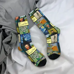 Van Gogh Stockings Its Vincent Design Funny Socks Autumn Anti Skid Socks Women Men Outdoor Breathable Socks