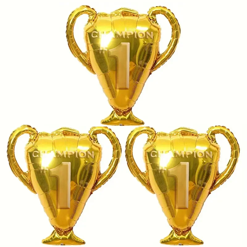 4 قطع بطل الكأس الألومنيوم بالون كرة القدم كرة السلة الذكرى حفلة عيد ميلاد الديكور