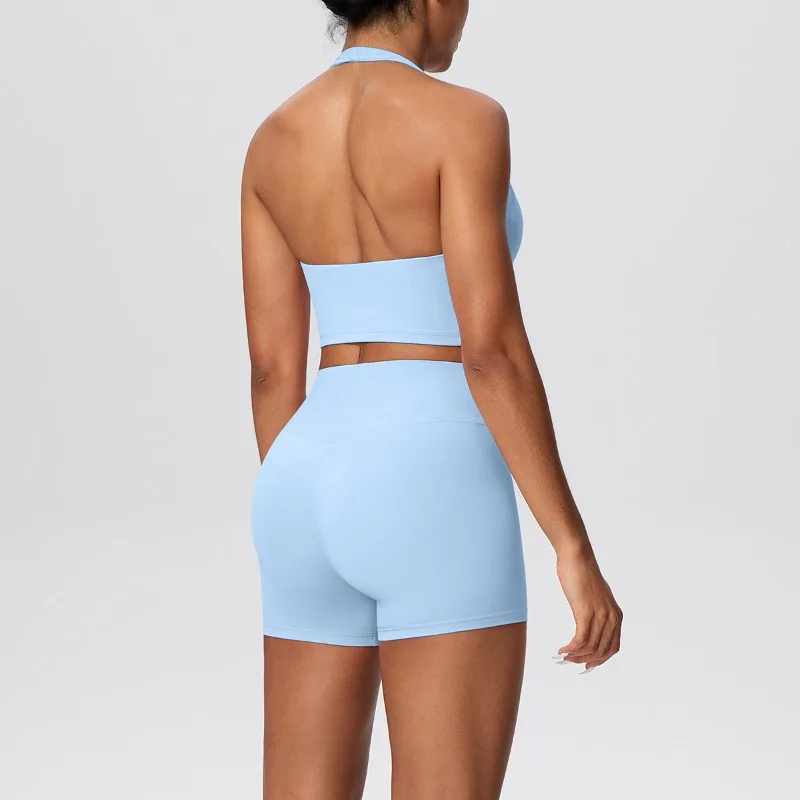 

2 Pcs Women's Seamless Yoga Set Sports Fitness Gym 2-piece Set Vest Long Pants Tracksuit Slim Fit High Waist Bodysuit