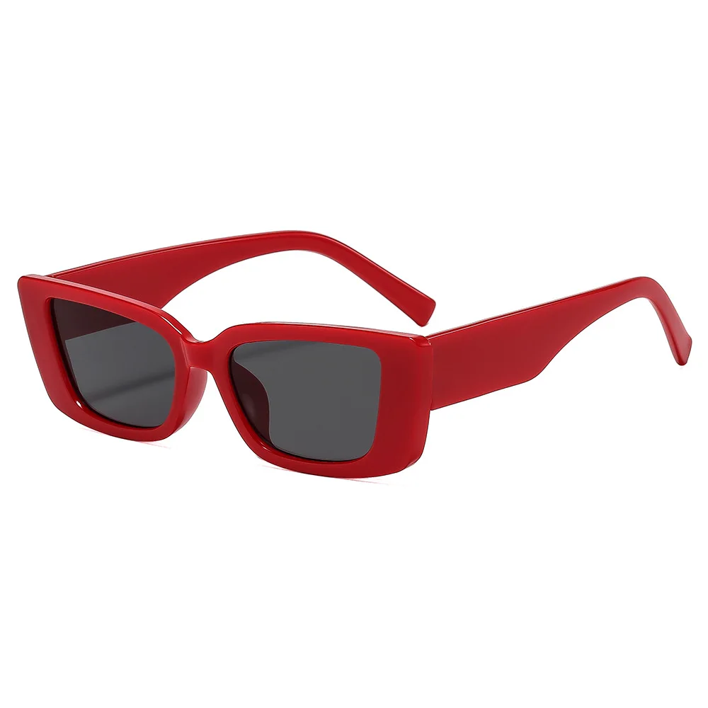 2026 Vintage Red Luxury Brand Designer Sunglasses Women Thick Leg Square Sun Glasses Trendy Drive Shades Men wholesale