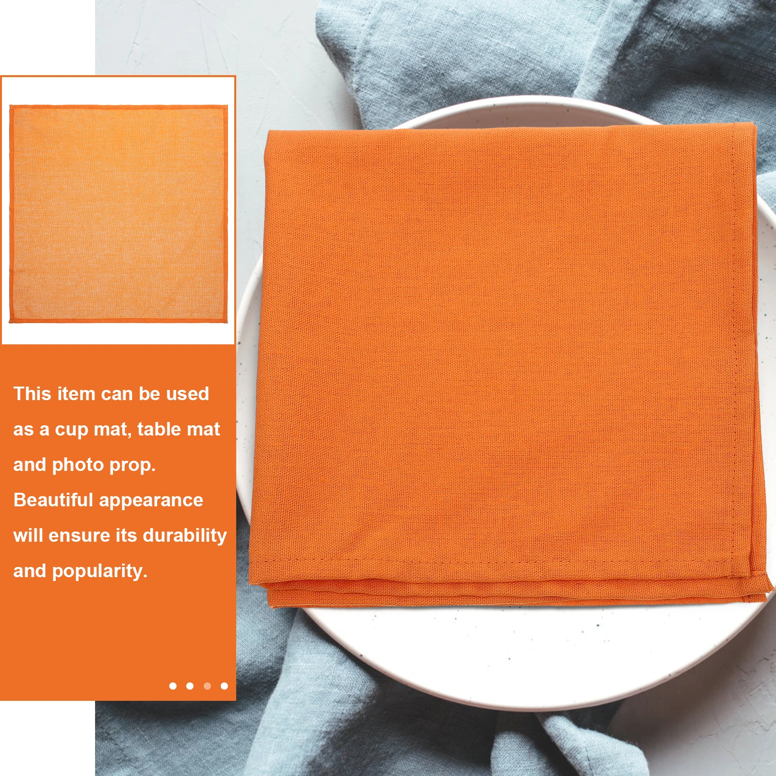 

2pcs Heat-Resistant Reusable Table Washable Placemat For Kitchen Dining Party Bowl Mat Coaster Insulated Pad Decorative Cutlery