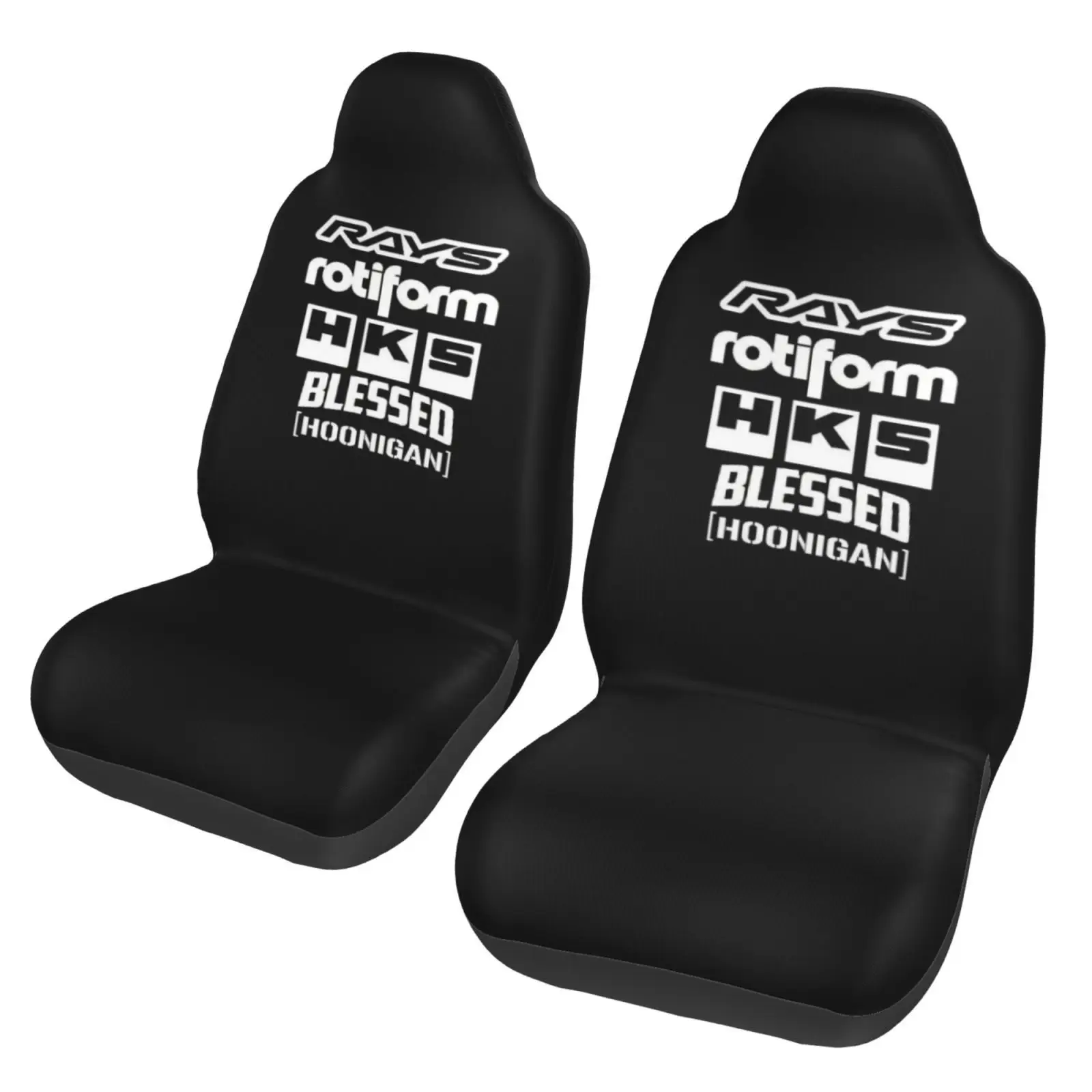 

LOGO Pattern Print - Front Row Car Seat Covers - 1pc/2pcs - Luxury Car Seat Protectors, Premium Comfort, Universal Fit, Durable