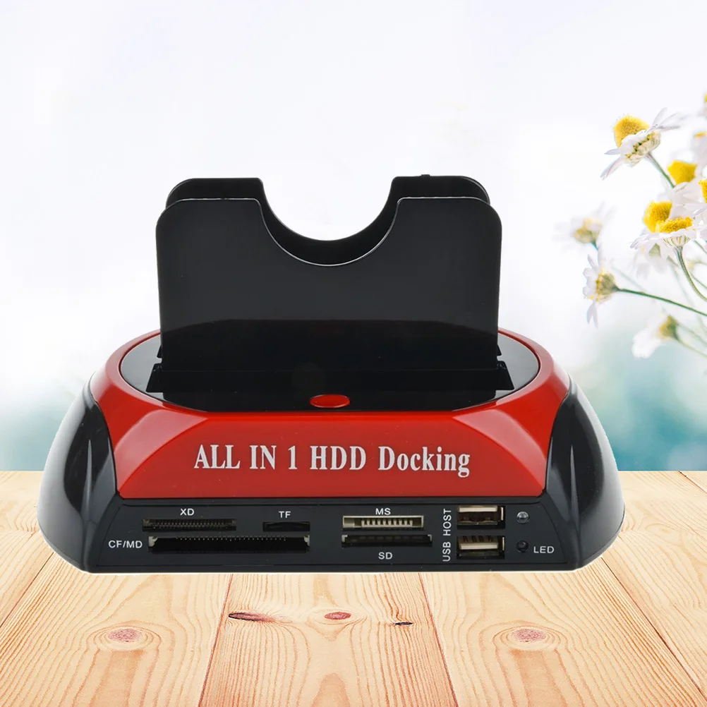 

HDD Docking Station Dual USB Clone Hard Drive Multi Function Reader With US Plug Docking Station