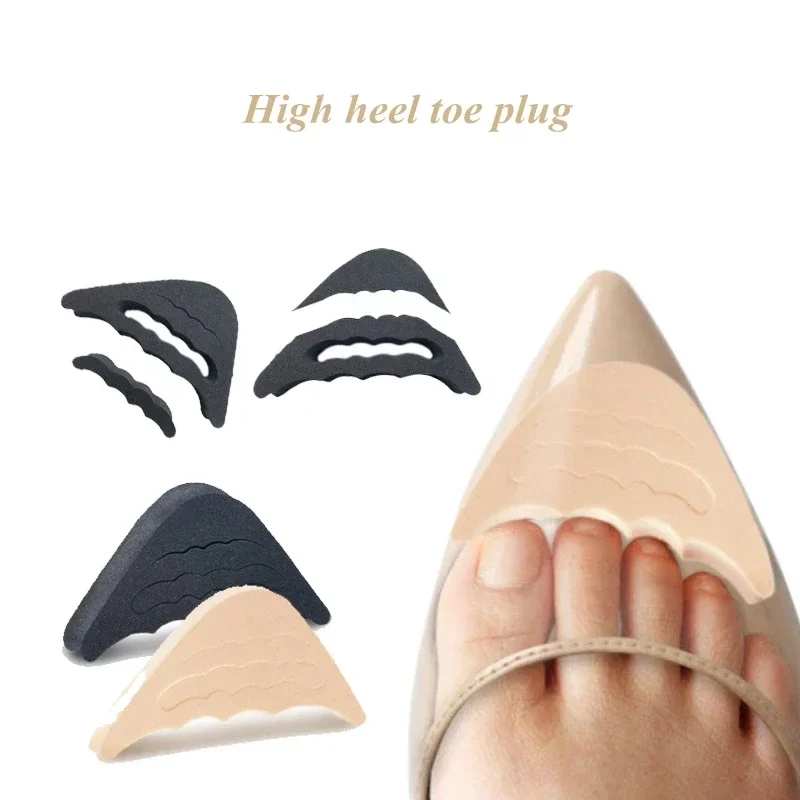 Women Anti-wear Feet Soft Shoe Insoles Toe Plug Soft Sponge Half Insoles Reusable Toe Filler Inserts Shoes Unisex Shoe Inserts