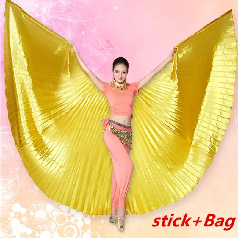 Belly Dance Isis Wings Belly Dance Accessory Bollywood Oriental Egypt Egyptian Wings Costume With Sticks Adult Women Gold