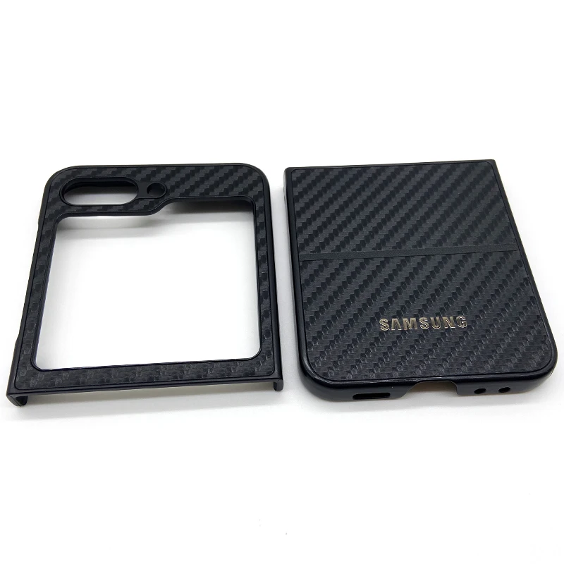 Samsung Galaxy Z Flip 6 Flip 5 Carbon Fiber Texture Phone Case Hard Back Shell Schutzhülle für Galaxy Z Flip 6 Flip5