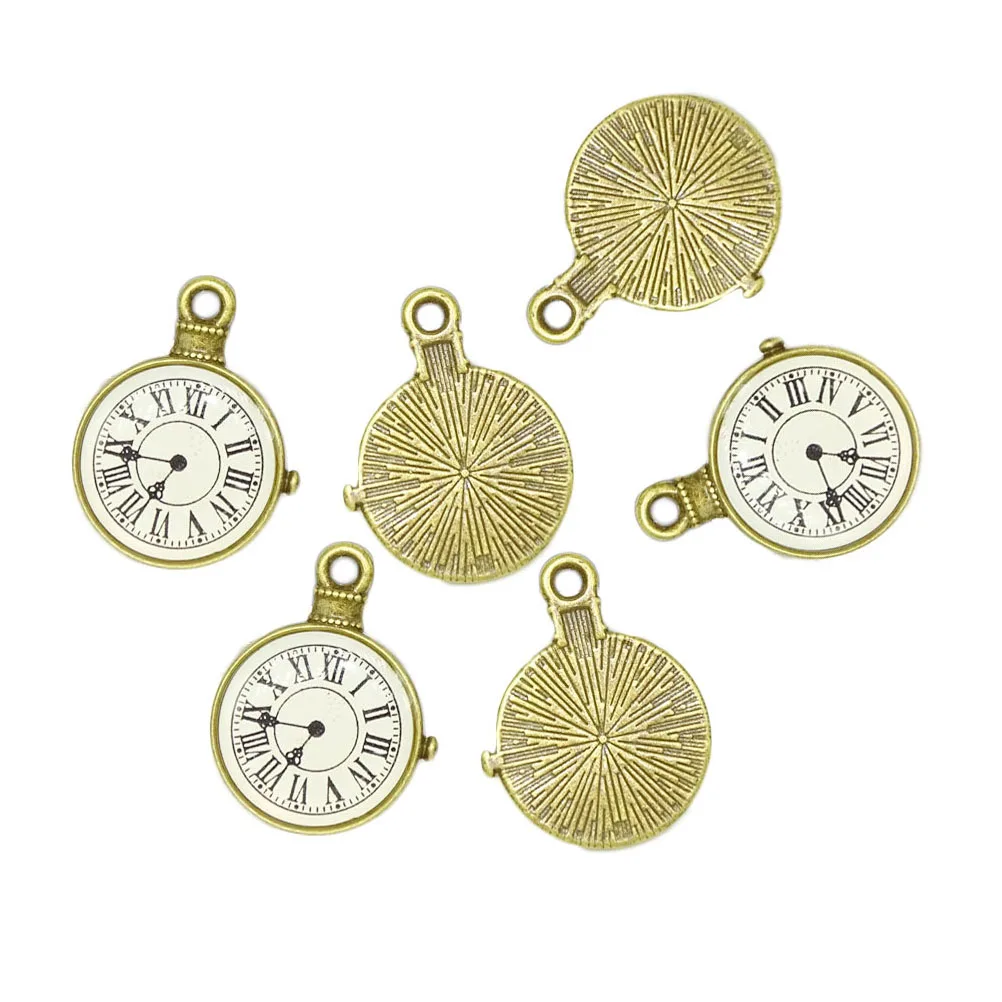 

10 Pcs Watch Pendant Charm Vintage Fashion DIY Jewelry Making Alloy Pendants Creative Shape Delicate Stylish Accessories