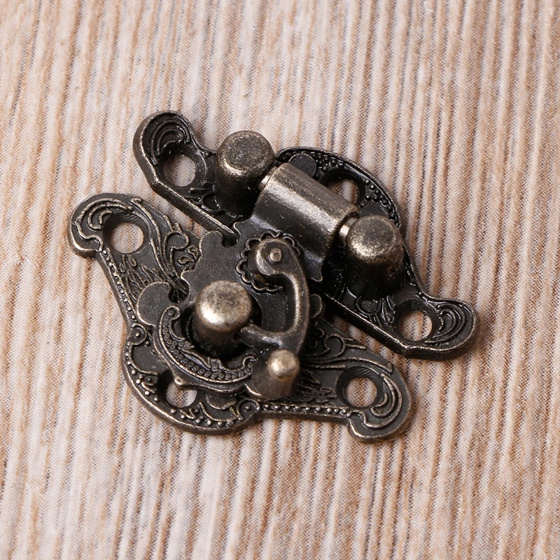 Vintage Zinc Alloy for Latch Hasp Pad Chest Lock Plate For Wood Jewelry Box Cabi - Image 4