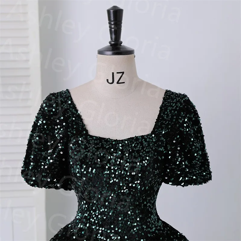 Pailletten Vestidos Shinny Quinceanera Jurken Elegante Feestjurk Echte Fotobaljurk Galjurk Homecoming Jurk Ashley Gloria