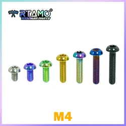 RTAMO Titanium Bolt M4X6/8/10/12/14/16/18/20mm MTB Road Bike Fastening Parts Motorcycle Modifcaiton Screw 1PC