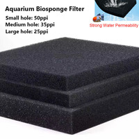 Multi Sizes Black Filtration Foam Aquarium Fish Tank Biochemical Filter Sponge Pad Skimmer Long Use Time Sponge Supply Tank