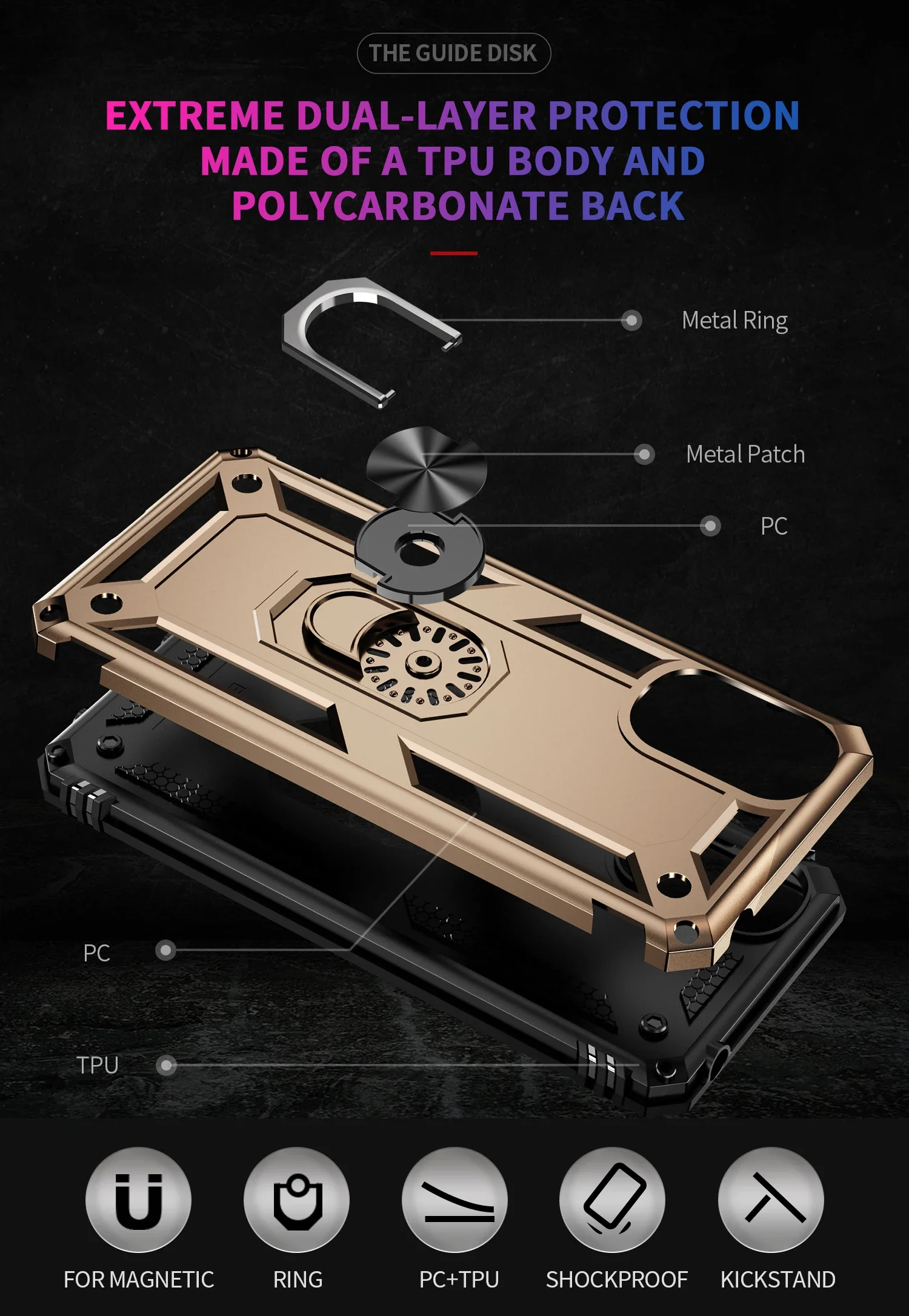 لموتورولا موتو إيدج بلس 2023 2022 2024 2021 جراب هاتف درع وعرة العسكرية للصدمات حلقة مغناطيسية غطاء للحماية حالات #4