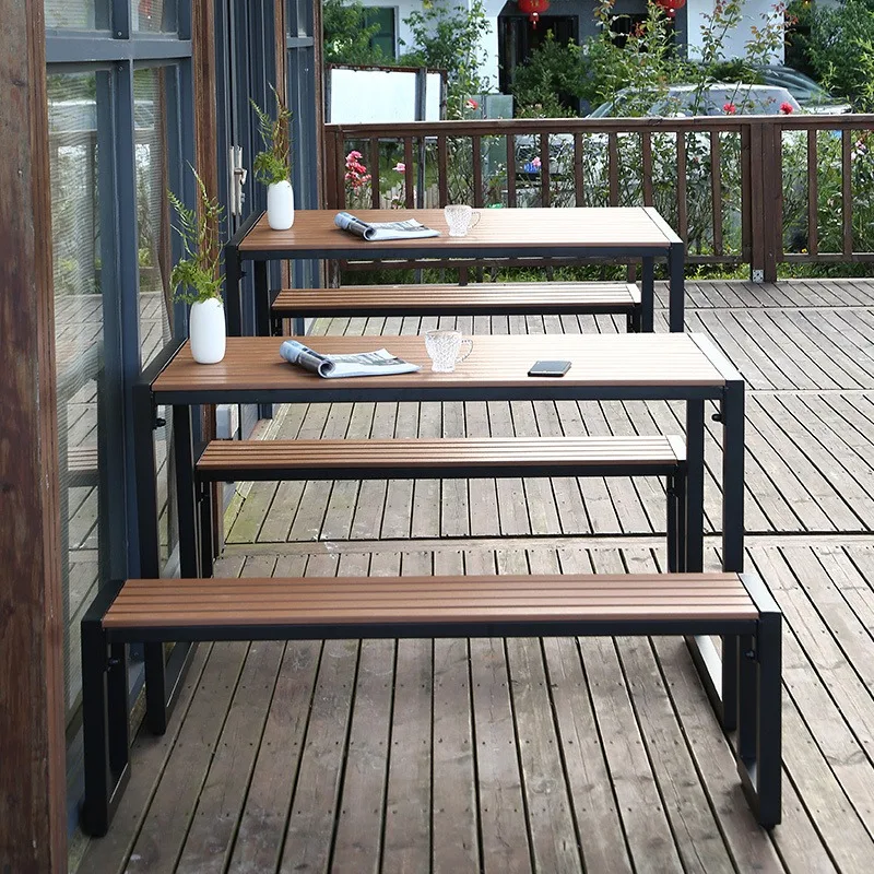 Rechteckiger Tee Couch tisch setzt Holz Esszimmer Terrasse Couch tisch niedrigen Akzent Stühle traje de sala de estar moderne Möbel