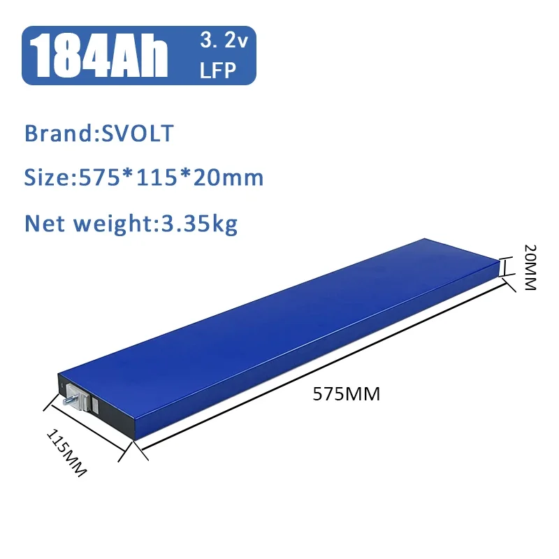 SVOLT 3.2V 200Ah 184Ah Lifepo4 batteria al litio ferro fosfato celle ricaricabili fai da te 12V 24V EV Golf Cart accumulo di energia