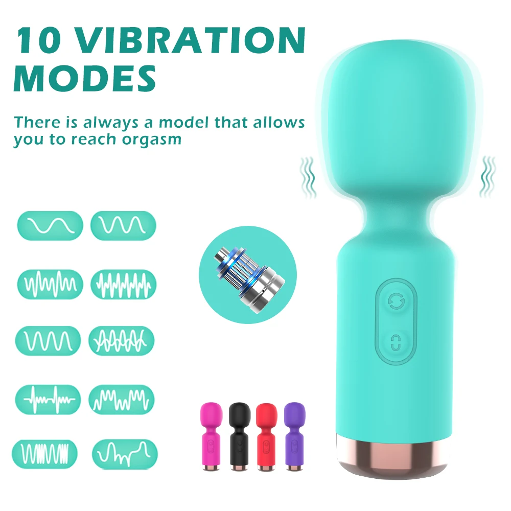 10 Modes Strong Vibration Upgraded Mini Vibrator Usb Charging Handheld Body Massager Clitoris G-Spot Vibrators Sex Toy For Women