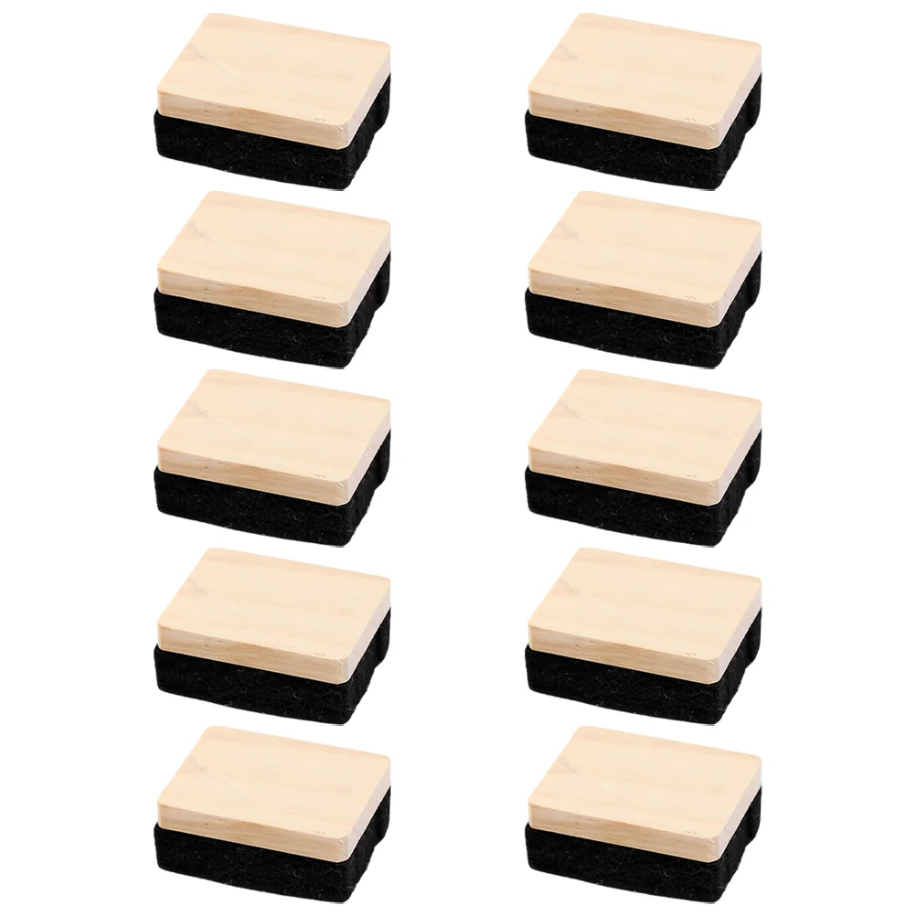 

10 Pcs Eraser Mini Whiteboard Erasers Office Supplies Blackboard Wiper Dust Free Chalk Cleaner Portable Chalkboard Wooden