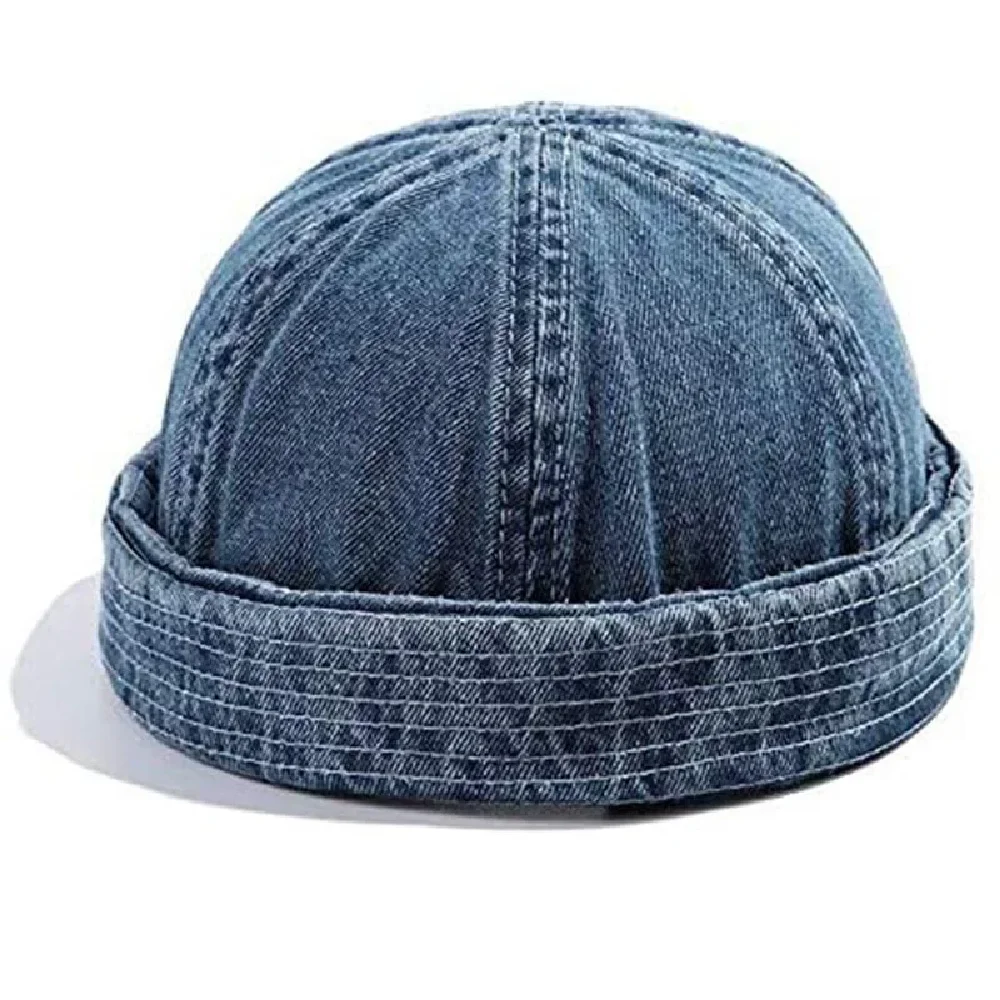 

Brimless Gorro Hombre Docker Miki Denim Hat