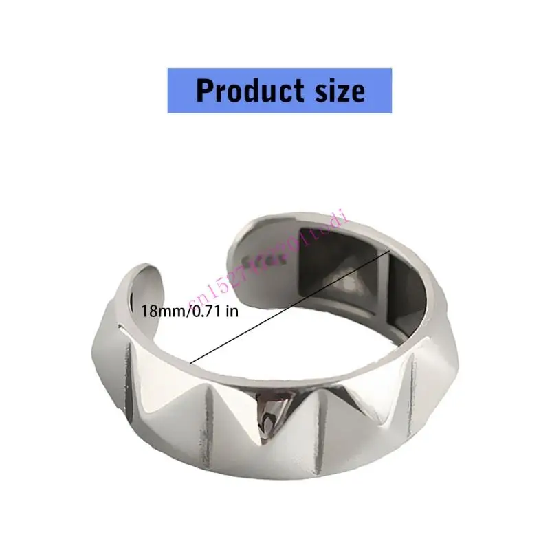 M76B Contemporary Rhombus Designs Rings Zinc Alloy Jewelry For Trendy Women image 6
