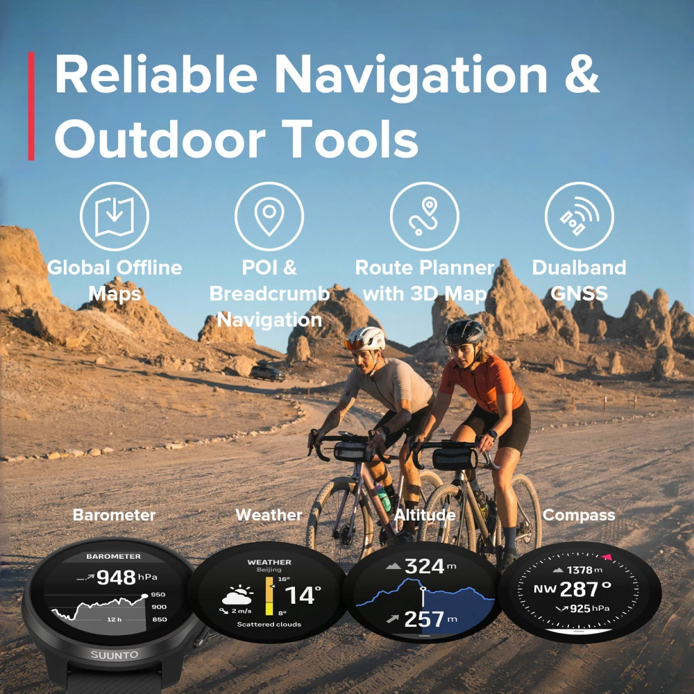 SUUNTO Race S GPS Smart Watch 1.32" AMOLED Touchscreen with Crown 13 Days Battery Life Training Sleep Health Tracking