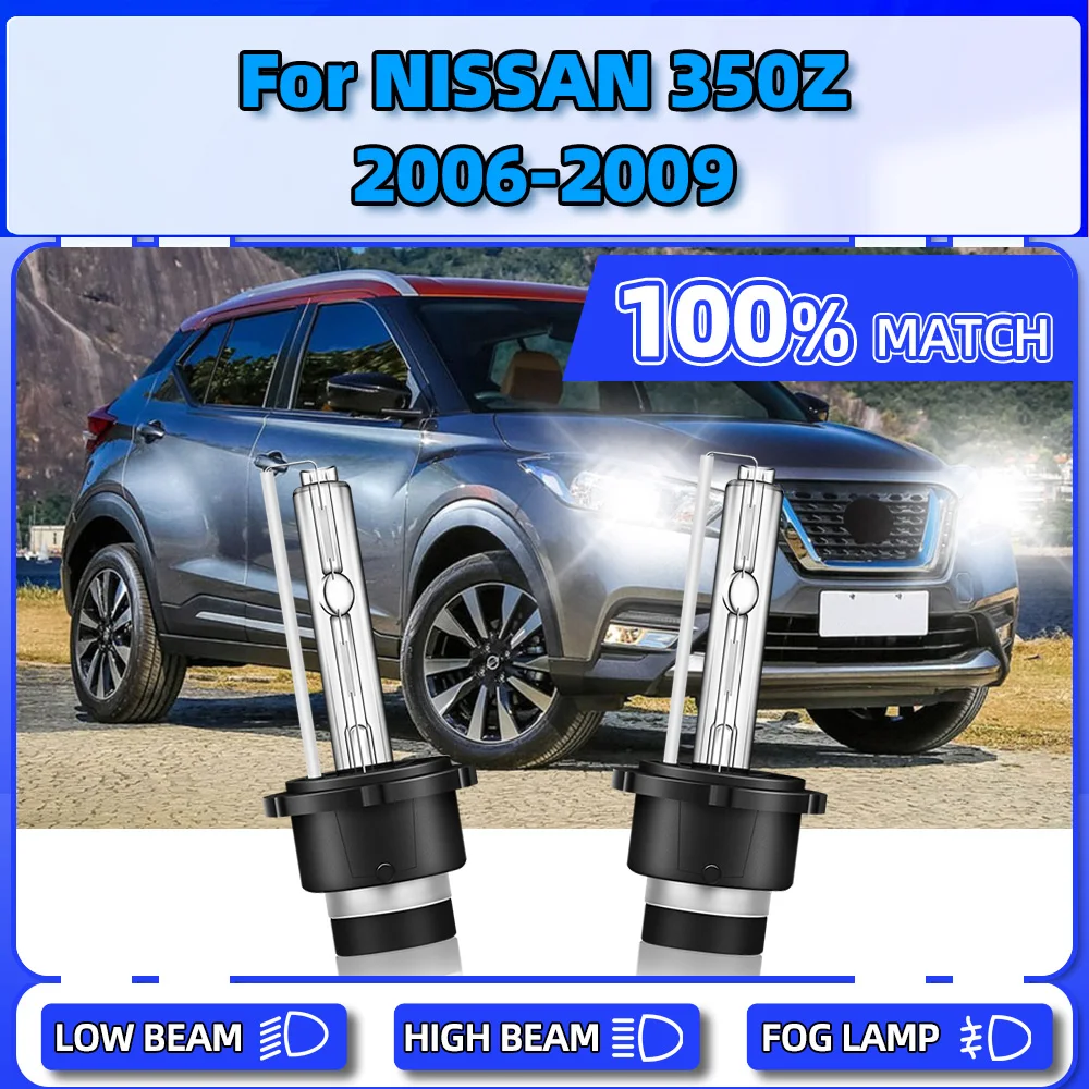

2PCS Xenon Headlight Bulbs 20000LM 35W Plug And Play Auto Xenon Headlamps 12V Car Lights For NISSAN 350Z 2006 2007 2008 2009